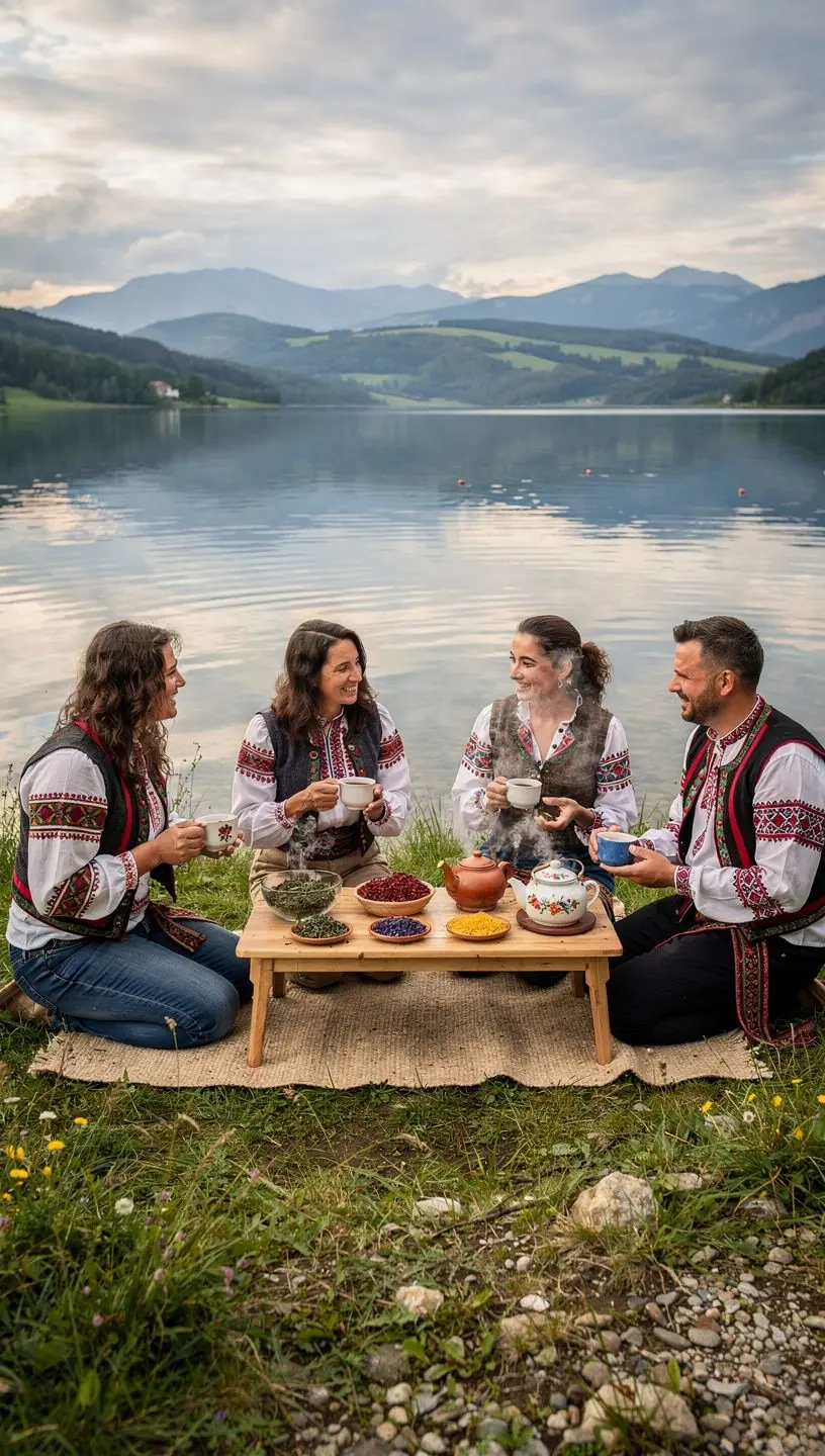 Zelený čaj s bylinkami z tradičnej slovenskej záhrady